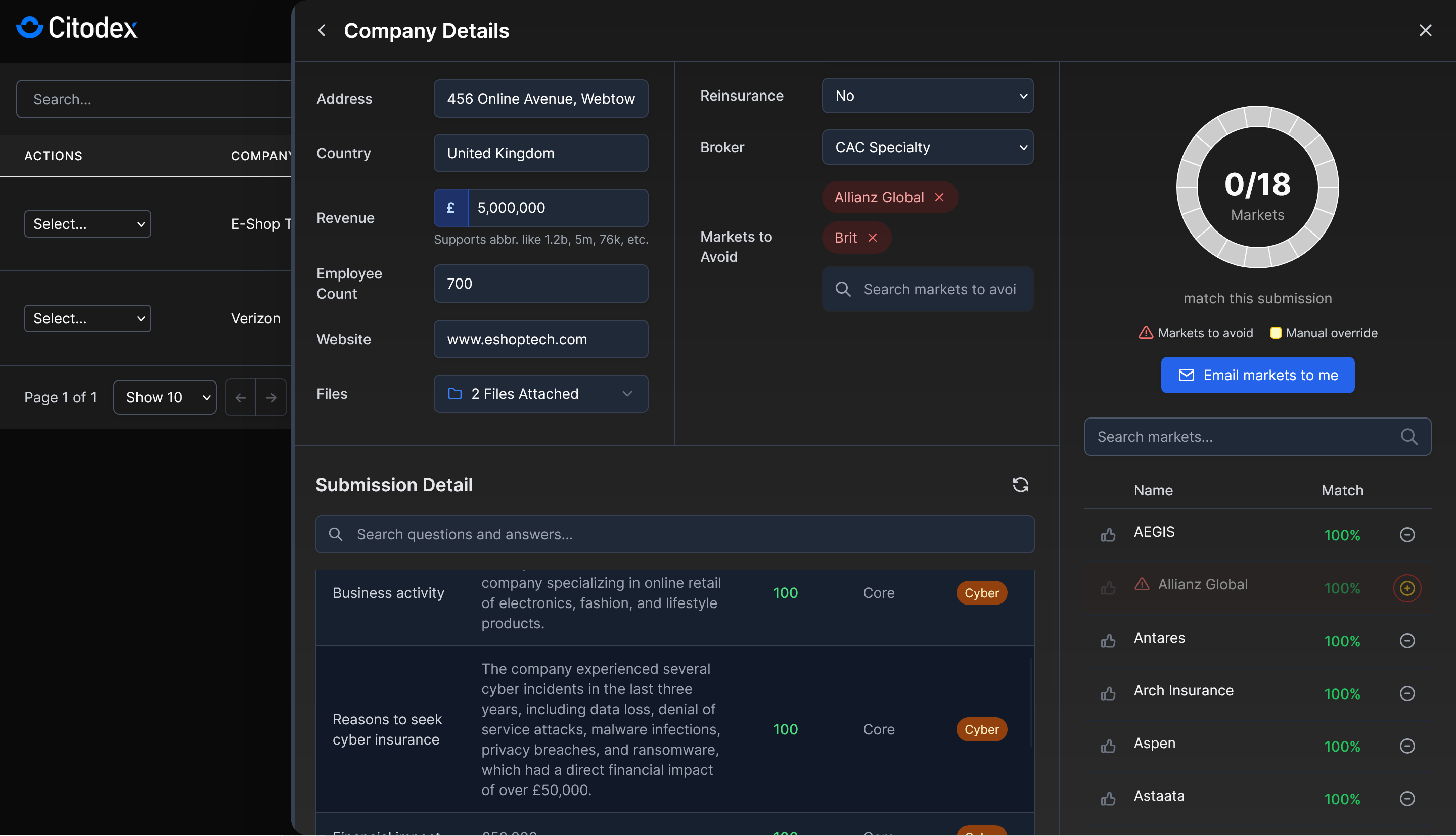 AI-powered insurance platform screenshot 3